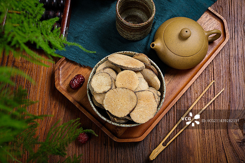 药用植物中医中药材泽泻图片素材