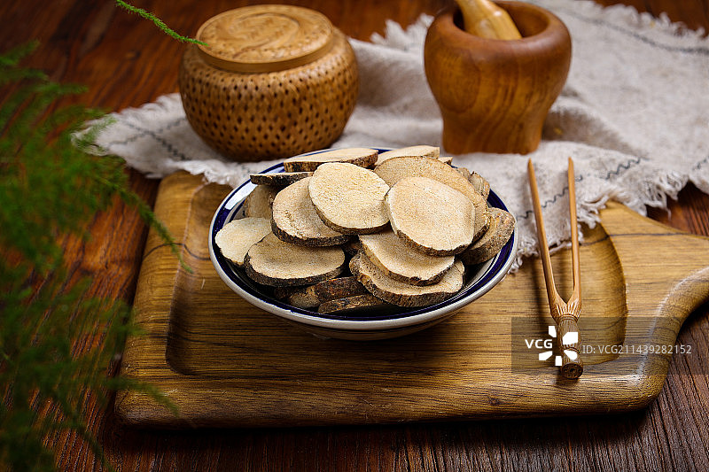 药用植物中医中药材泽泻图片素材