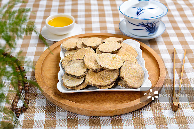 传统中医中草药材泽泻图片素材