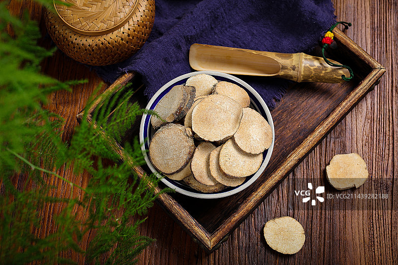 传统中医中草药材泽泻图片素材