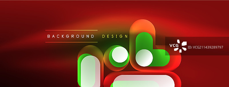 霓虹圆抽象背景模板图片素材