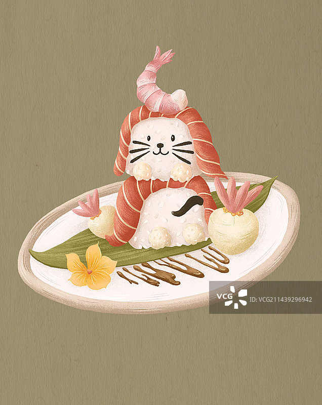 猫咪寿司图片素材