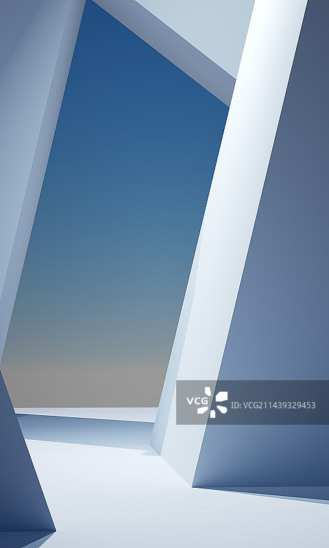 极简3D抽象现代科技空间背景图片素材