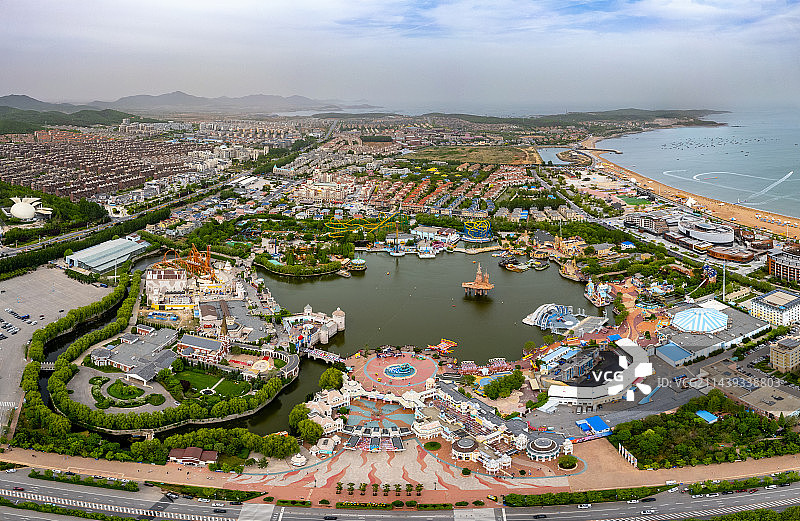 大连金石滩发现王国航拍图片素材