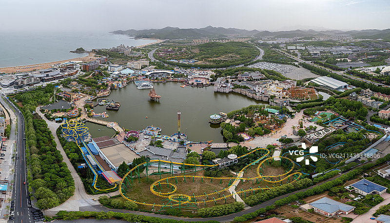 大连金石滩发现王国航拍图片素材