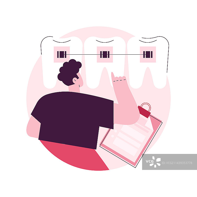 牙科牙套抽象概念图片素材