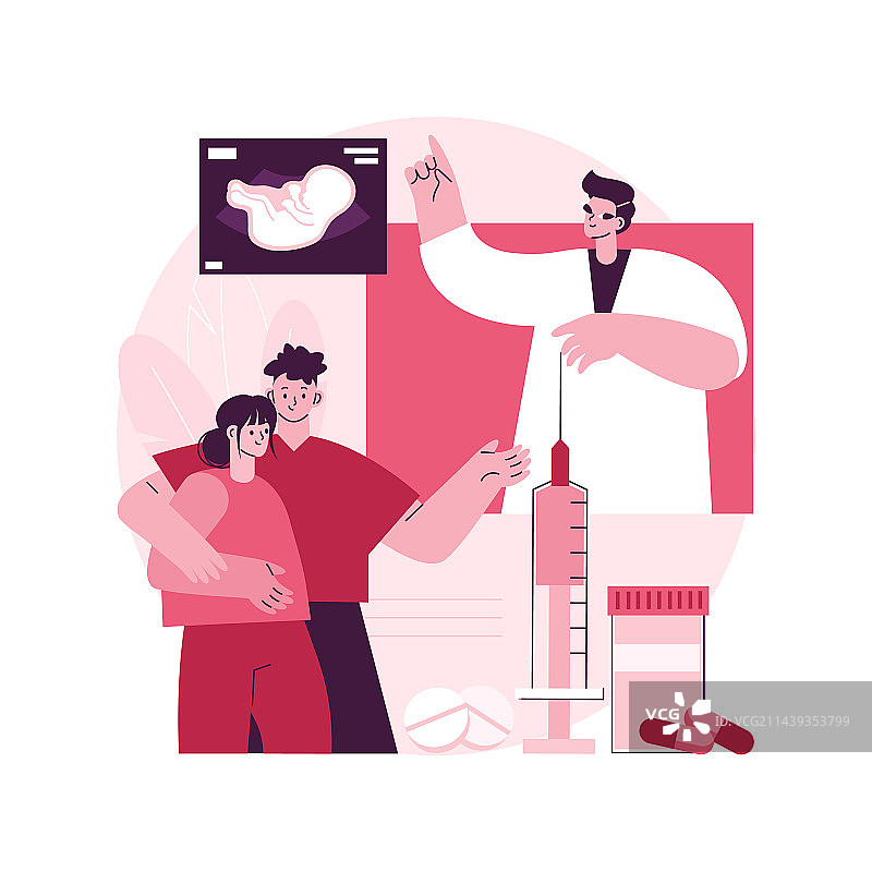 不孕症治疗抽象概念图片素材