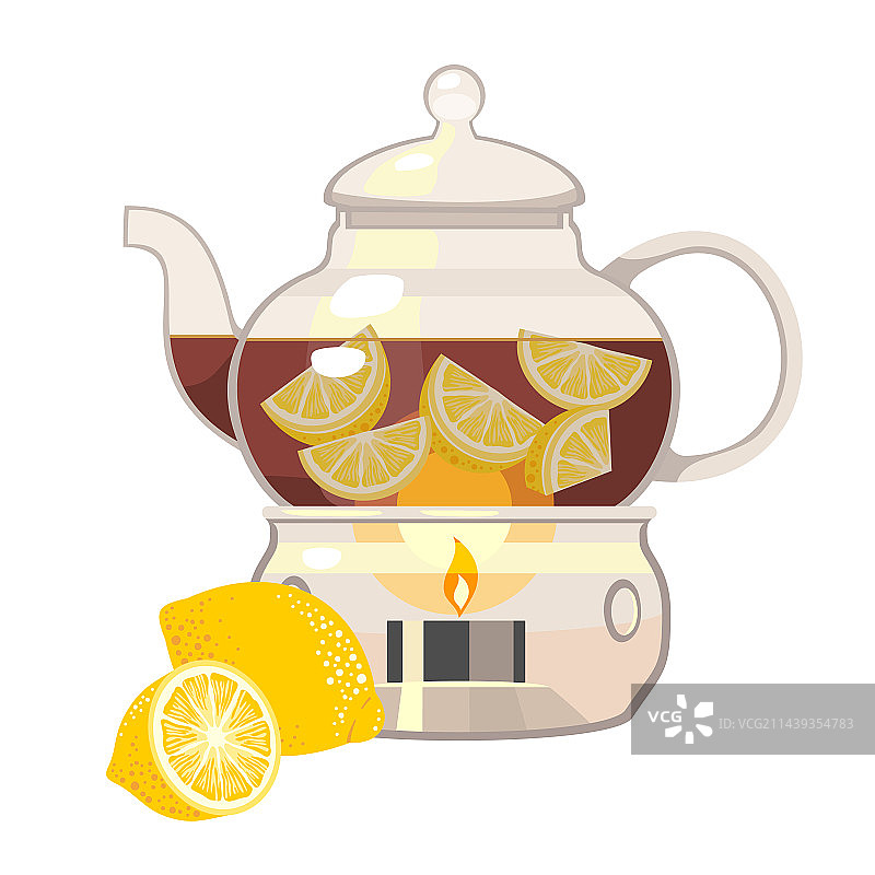 柠檬水壶蜡烛图片素材