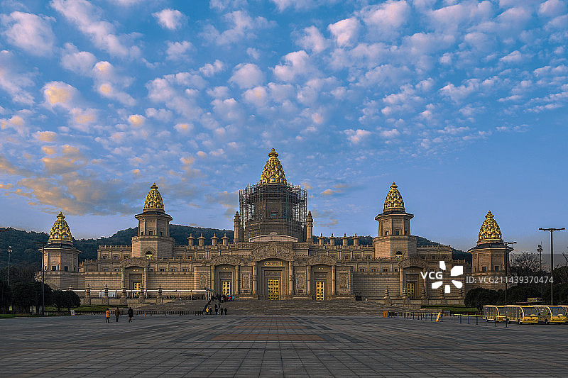 无锡灵山之夕照梵宫图片素材