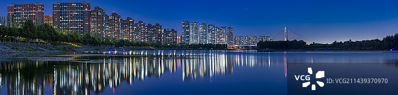 潮白河 夜景图片素材
