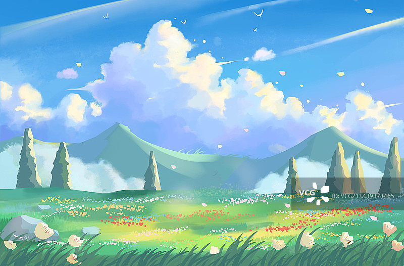 治愈清新室外场景图片素材