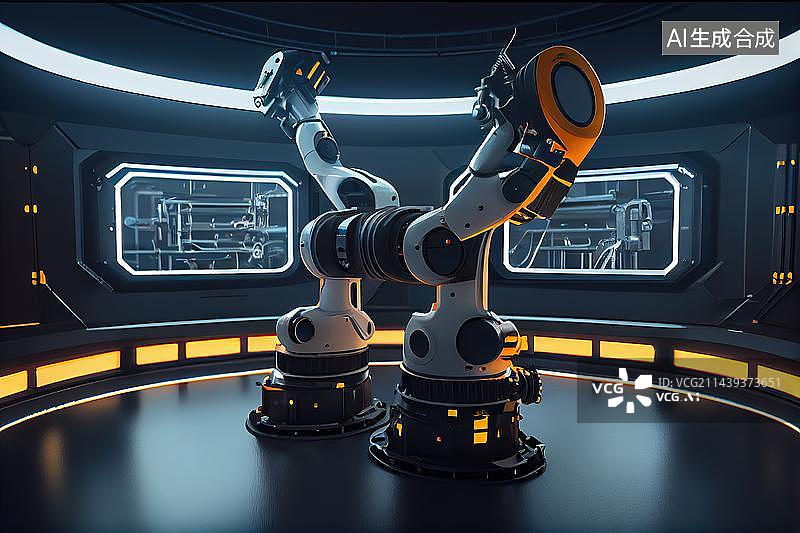 【AI数字艺术】AI生成的插图机器人图片素材