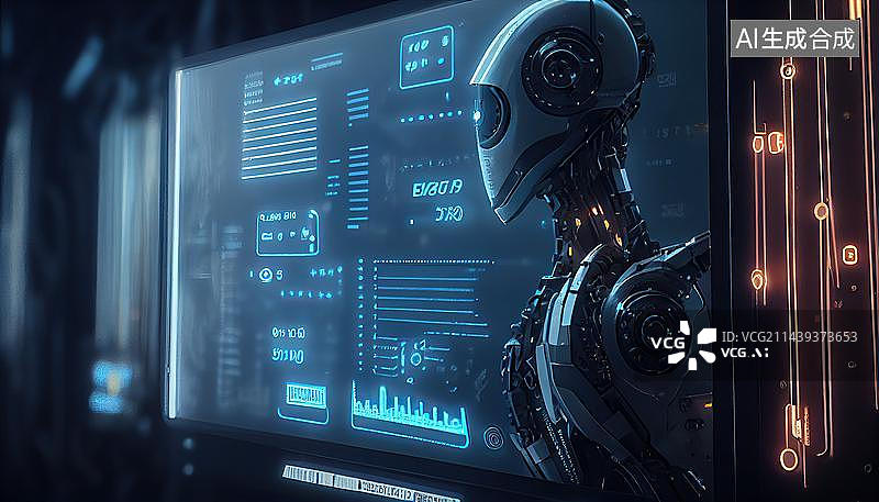 【AI数字艺术】AI生成的插图机器人图片素材