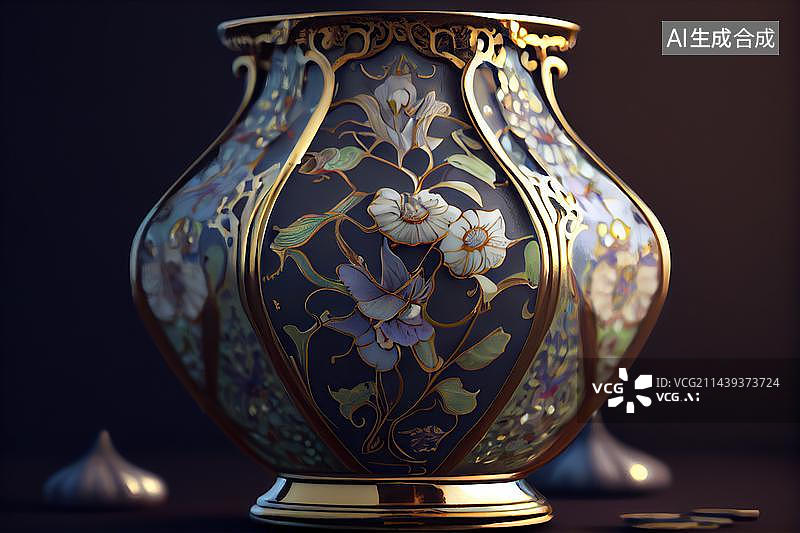 【AI数字艺术】AI生成的插图花瓶图片素材