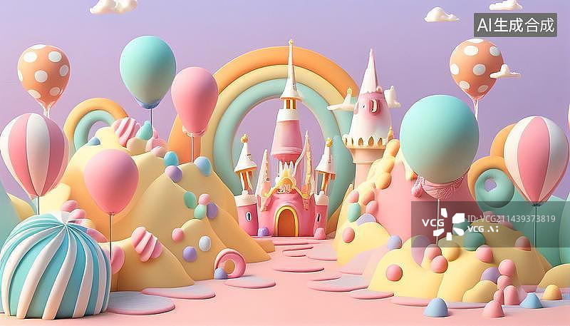 【AI数字艺术】AI生成的插图梦幻乐园图片素材