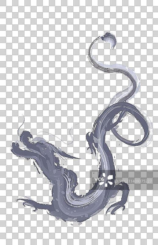 中国风水墨龙文化元素图图片素材