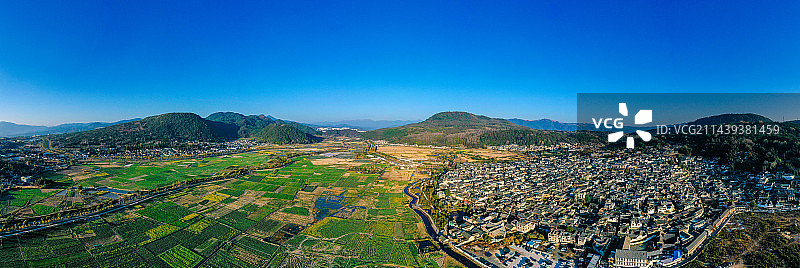 腾冲和顺古镇航拍图片素材