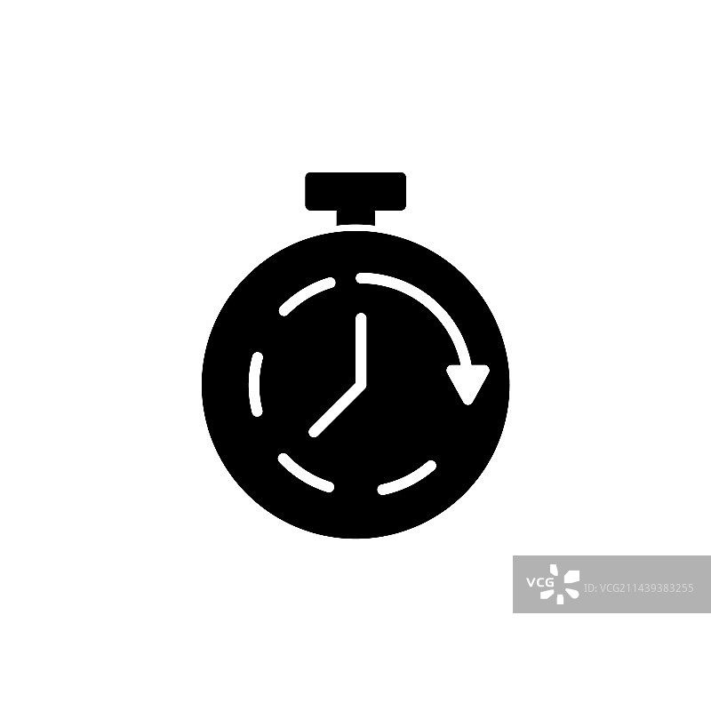 流行扁平风格时钟图标时间图标图片素材