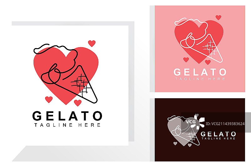 冰淇淋意式冰淇淋甜品logo设计图片素材