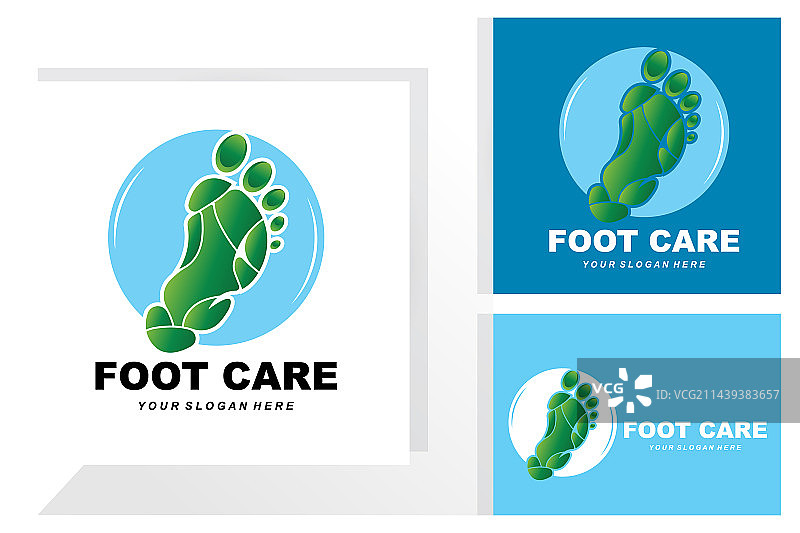 足部护理Logo设计，健康女性足疗沙龙图片素材