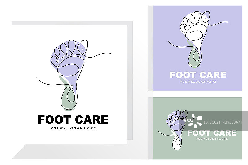 足部护理Logo设计，健康女性足疗沙龙图片素材