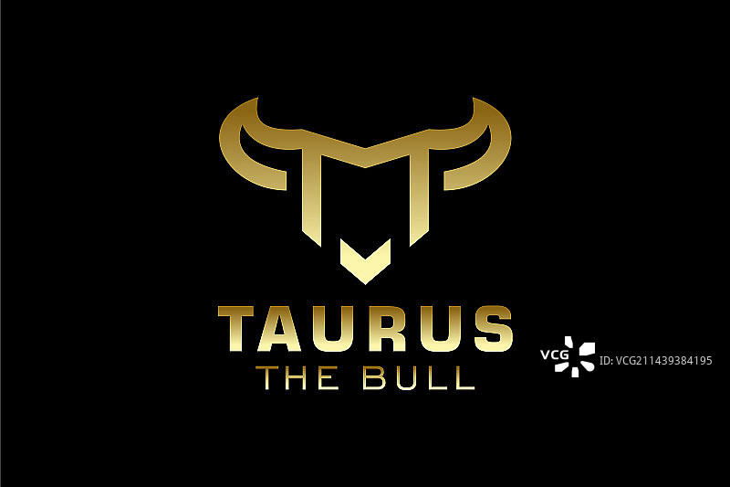 字母M公牛头像标志图片素材