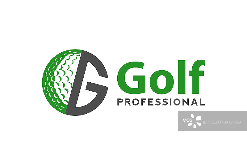 字母G高尔夫标志设计标签模板图片素材
