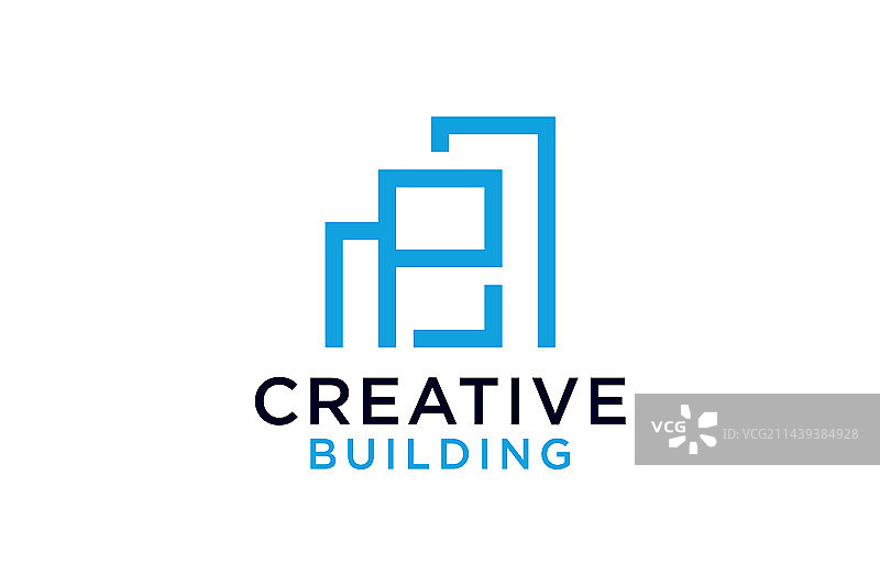 字母P建筑施工公司图片素材