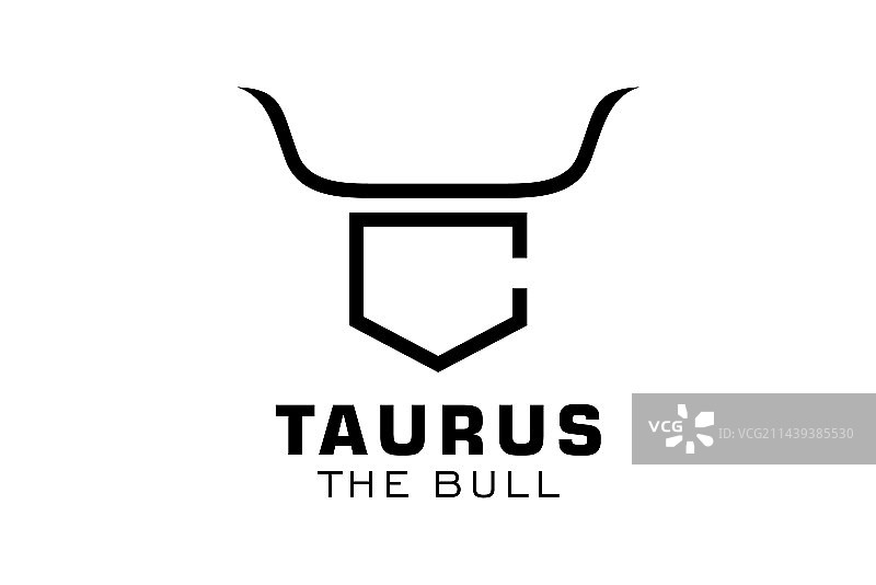 字母C标志公牛头像标志首字母组合图片素材