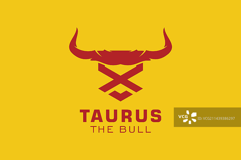 字母X公牛标志设计图片素材