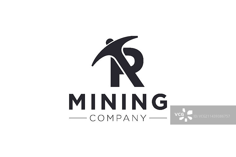 字母R矿业Logo图标设计模板图片素材