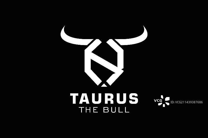 字母K标志公牛头像标志图案图片素材