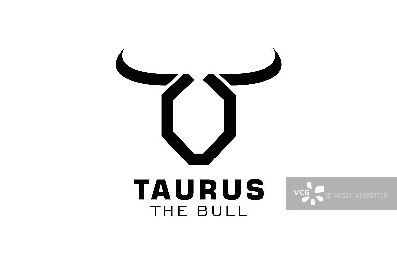 字母V公牛头像logo图片素材