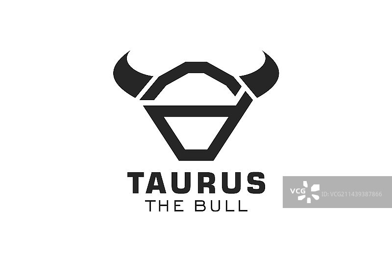 字母D牛头标志图片素材