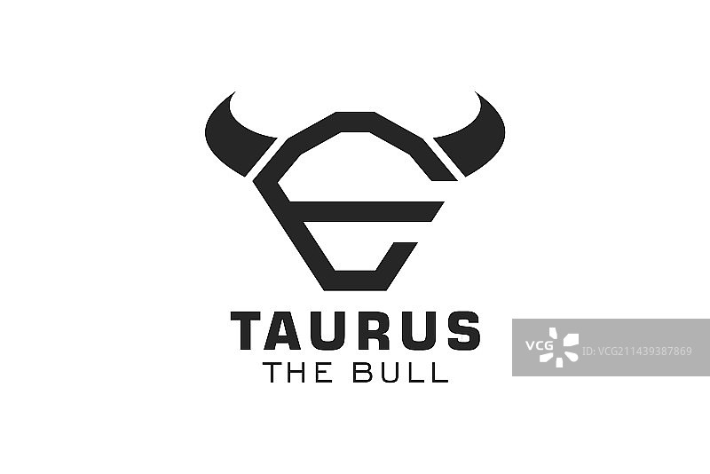 字母E公牛标志设计图片素材