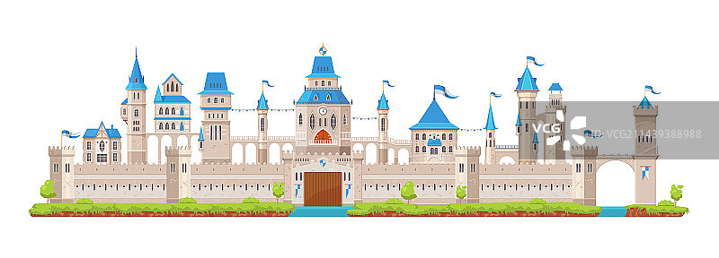 骑士石头城堡和堡垒童话屋图片素材