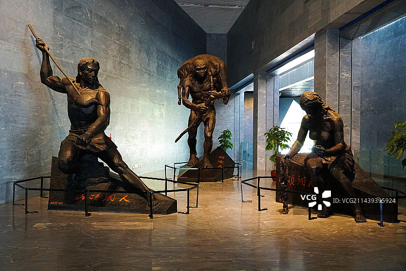 中国北京市房山区周口店北京人遗址博物馆图片素材