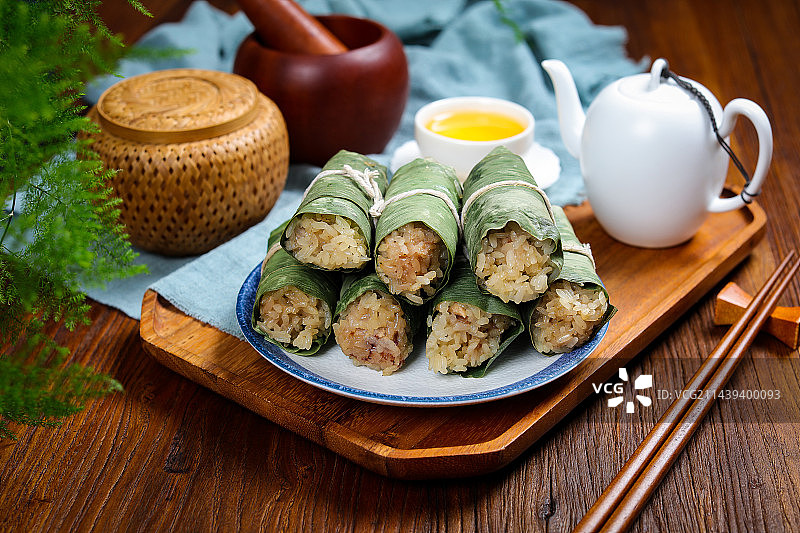 美味特色小吃美食粽香糯米饭图片素材