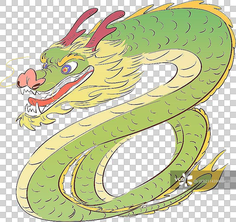 传统中国动物纹样盘龙元素图片素材