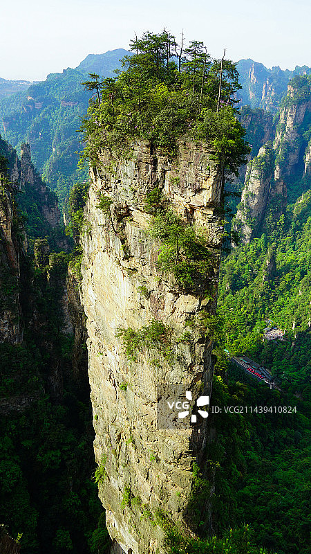 张家界 老屋场 空中花园 百龙天梯图片素材