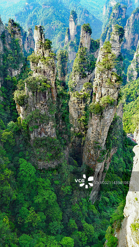 张家界 老屋场 空中花园 百龙天梯图片素材