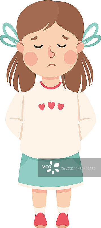 遭受欺凌的悲伤女孩图片素材