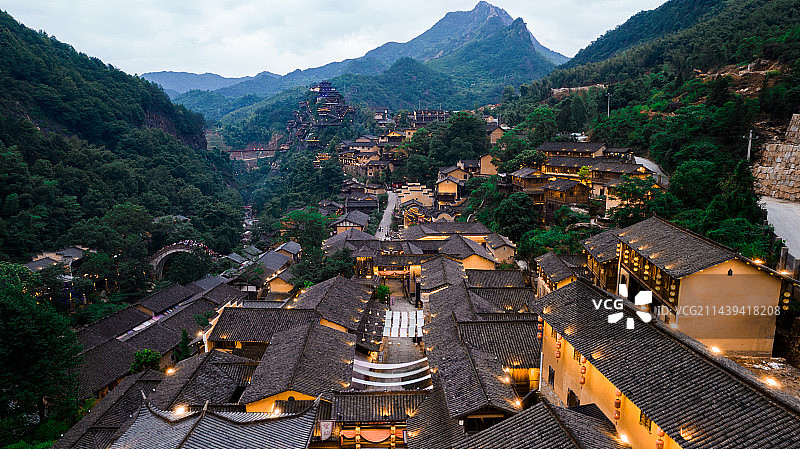 江西上饶望仙谷傍晚图片素材