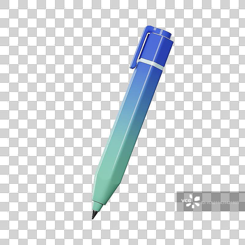 3D渐变色笔免抠元素图片素材