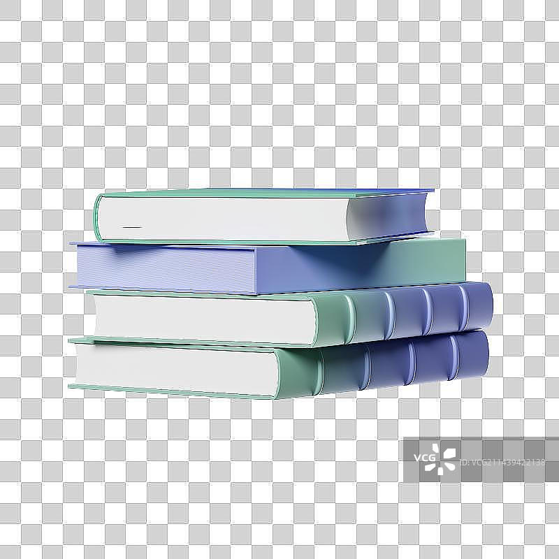 3D立体渐变色书籍免抠元素图片素材