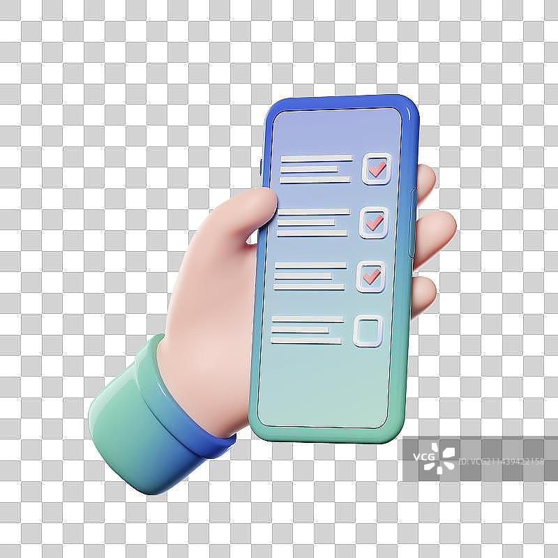 3D拿着手机的手免抠元素图片素材