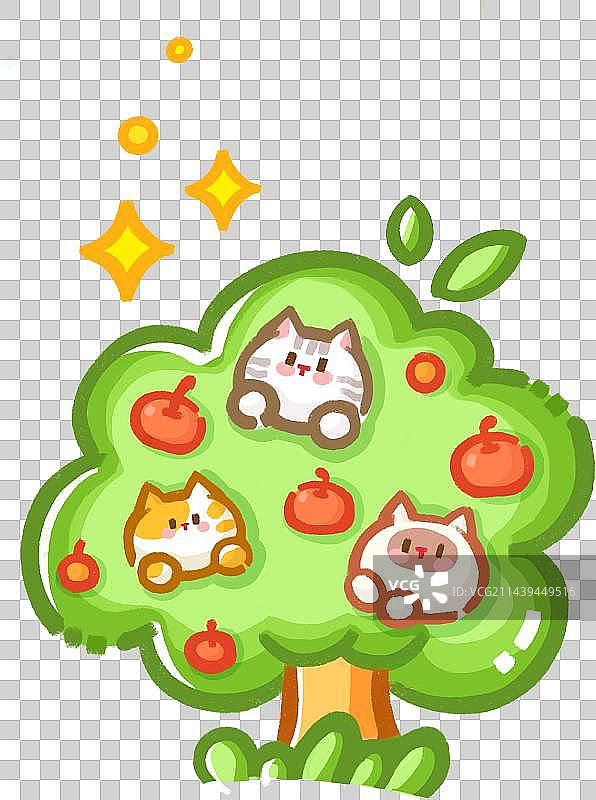 猫猫果树图片素材