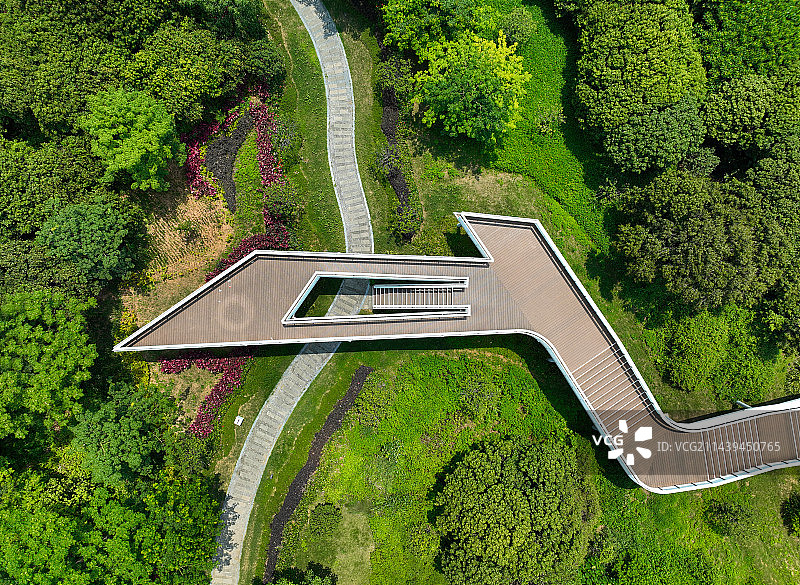 广东省深圳市光明区虎地山公园航拍图片素材