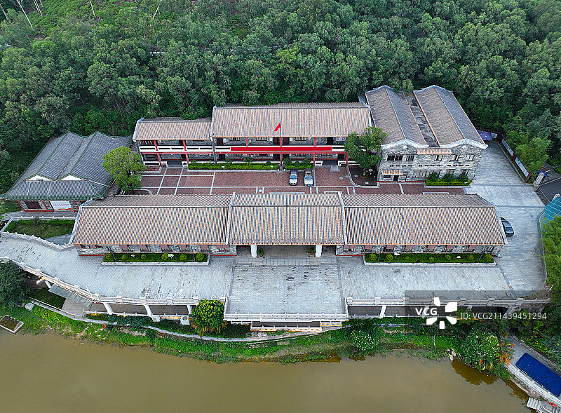 广东省东莞市寮步镇香市文化旅游区航拍图片素材