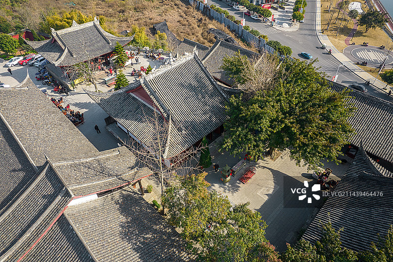 中国四川省德阳市中江县玄武观航拍图片素材
